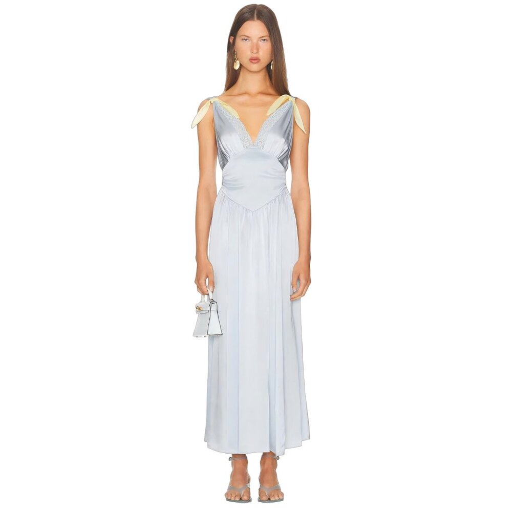 Helsa the the Silk Celeste Dress in blue